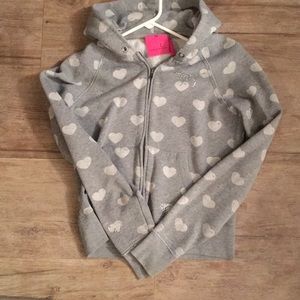 Pink Victoria secret zip up jacket with hood
